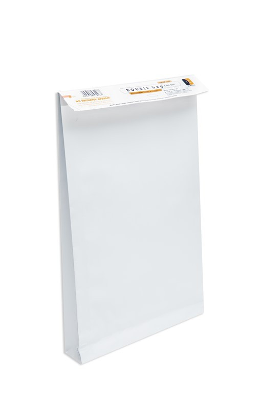 Koperta rozszerzana biała Double Bag 1szt. 26x39x4